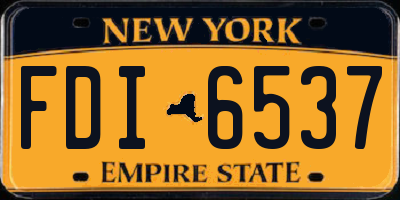 NY license plate FDI6537