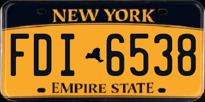 NY license plate FDI6538