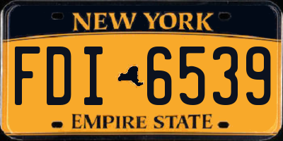 NY license plate FDI6539