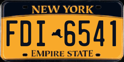NY license plate FDI6541