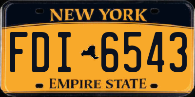 NY license plate FDI6543