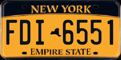 NY license plate FDI6551