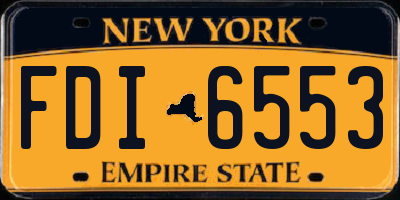 NY license plate FDI6553