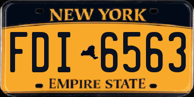 NY license plate FDI6563