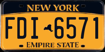 NY license plate FDI6571