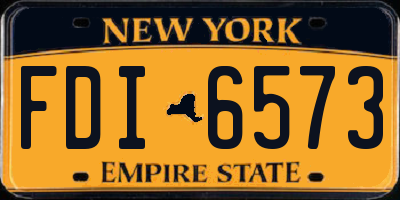 NY license plate FDI6573