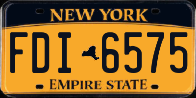 NY license plate FDI6575