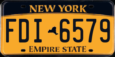 NY license plate FDI6579