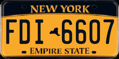 NY license plate FDI6607