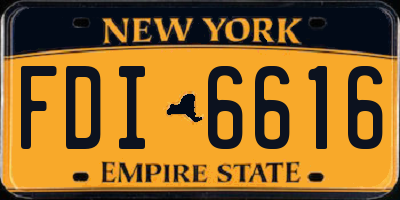 NY license plate FDI6616