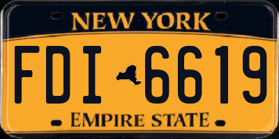 NY license plate FDI6619