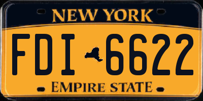 NY license plate FDI6622