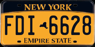 NY license plate FDI6628