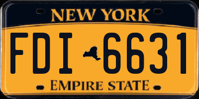 NY license plate FDI6631
