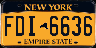 NY license plate FDI6636