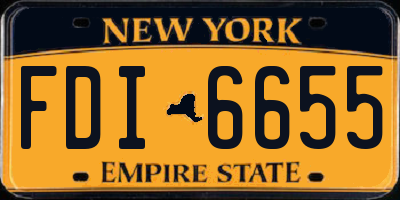 NY license plate FDI6655