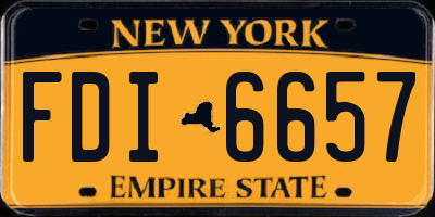 NY license plate FDI6657