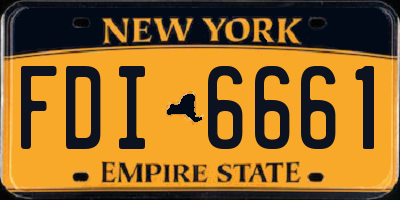 NY license plate FDI6661