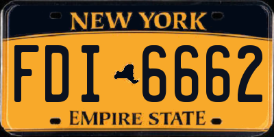 NY license plate FDI6662