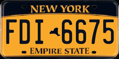 NY license plate FDI6675