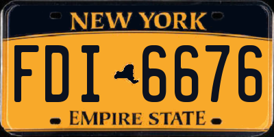 NY license plate FDI6676