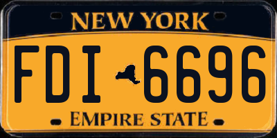 NY license plate FDI6696