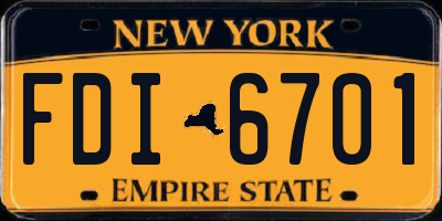 NY license plate FDI6701