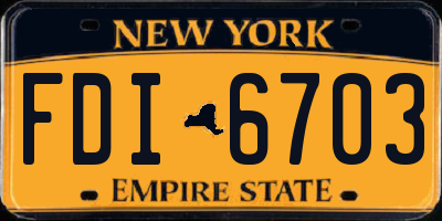 NY license plate FDI6703