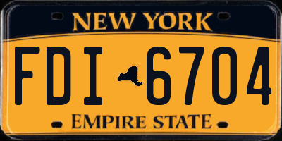 NY license plate FDI6704