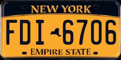 NY license plate FDI6706