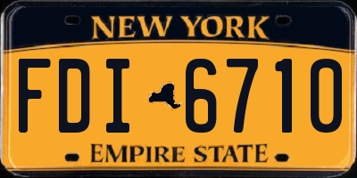NY license plate FDI6710
