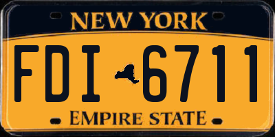 NY license plate FDI6711