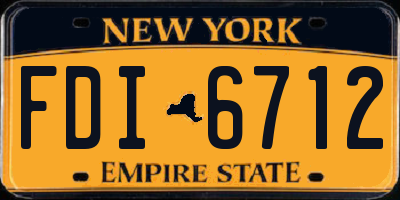 NY license plate FDI6712