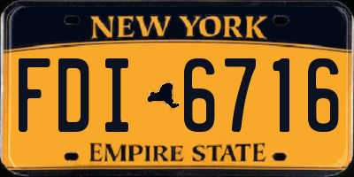 NY license plate FDI6716