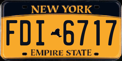 NY license plate FDI6717