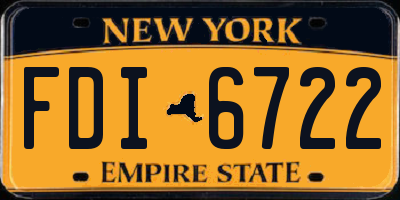 NY license plate FDI6722