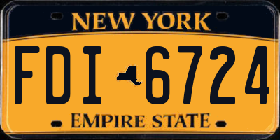 NY license plate FDI6724