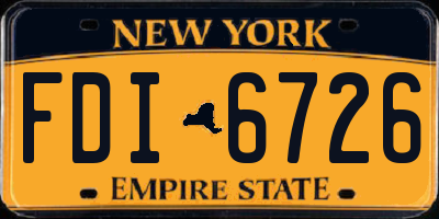 NY license plate FDI6726