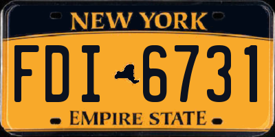 NY license plate FDI6731