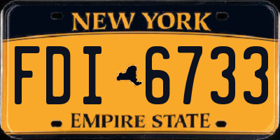NY license plate FDI6733
