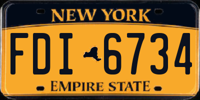 NY license plate FDI6734