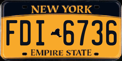 NY license plate FDI6736