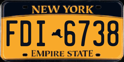 NY license plate FDI6738