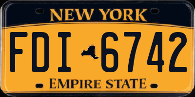 NY license plate FDI6742