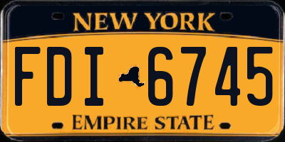 NY license plate FDI6745