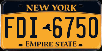 NY license plate FDI6750