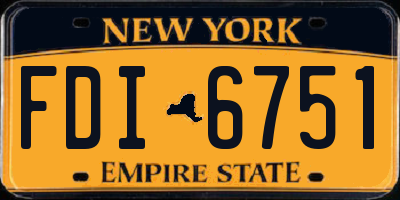 NY license plate FDI6751