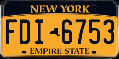 NY license plate FDI6753