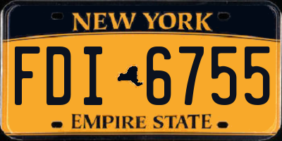 NY license plate FDI6755