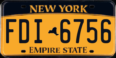 NY license plate FDI6756